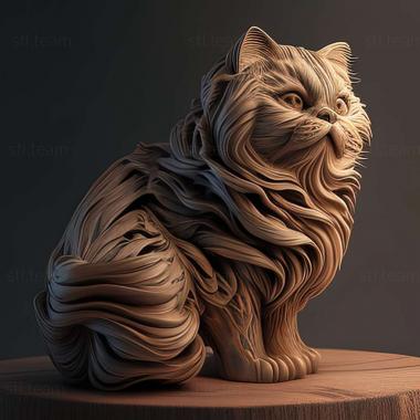 3D model Siberian cat (STL)